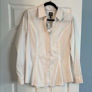 Express NWT White Button-Up Shirt